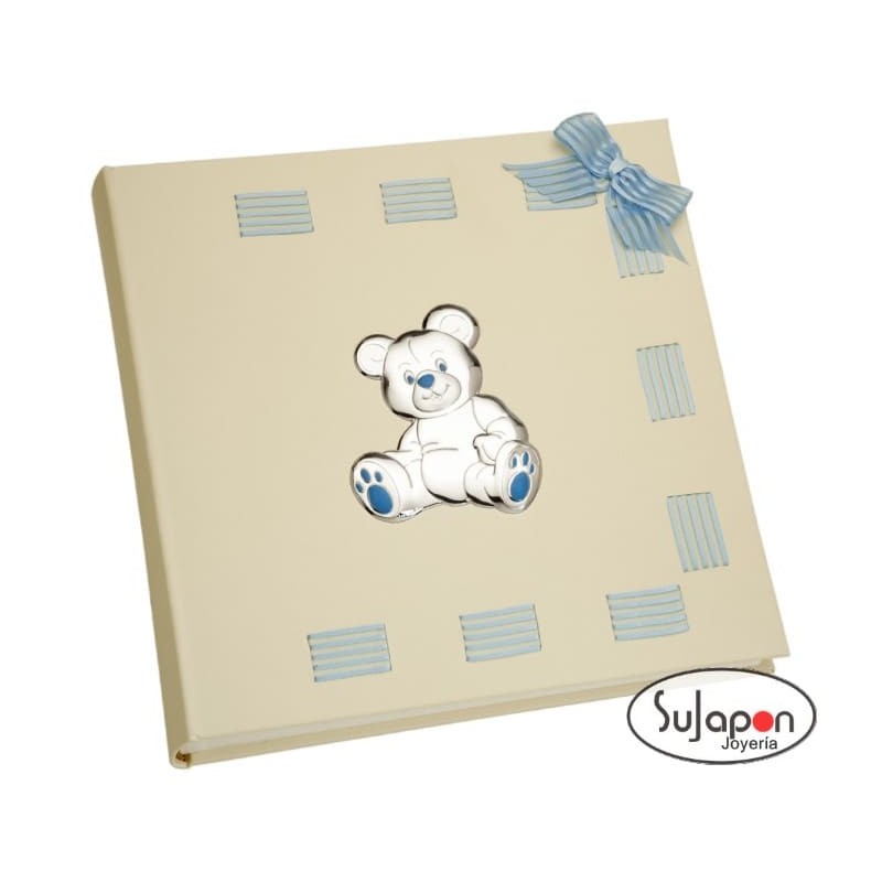 ALBUM DE FOTOS OSITO LAZO ROSA O AZUL DE 30X30