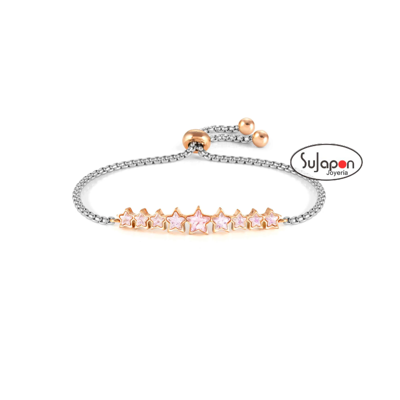 PULSERA CON CRISTALES DE COLOR ROSA CON FORMA DE ESTRELLA DE NOMINATION