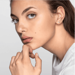 PENDIENTES PLATA CON BOLA CON CIRCONITAS NOMINATION