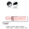 CORREA SILICONA ROSA PARA SMARTWATCH O RELOJ 18MM