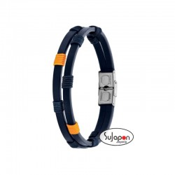 PULSERA  CUERO AZUL MARINO MAREA D00103/288