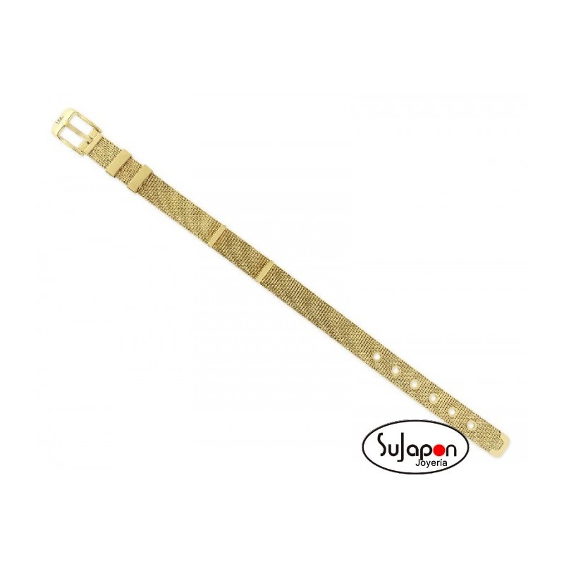 PULSERA DE ACERO DORADA LISKA PERSONALIZABLE con Charm