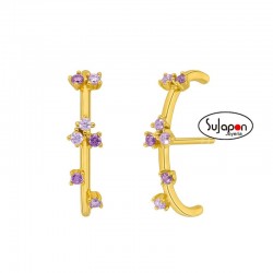 PENDIENTES PLATA CHAPADA CON CIRCONITAS DE MAREA