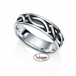 ANILLO HOMBRE PLATA ENVEJECIDA