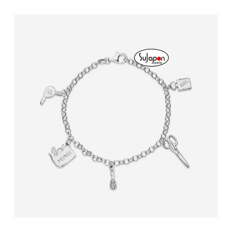 PULSERA PLATA PROFESION PELUQUERA