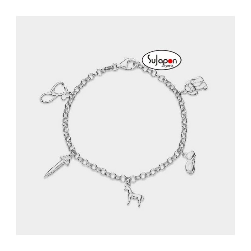 PULSERA PLATA PROFESION VETERINARIA