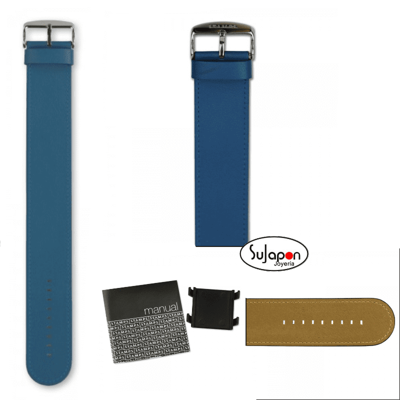 CORREA PIEL BLUE STAMPS