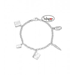 PULSERA PLATA PROFESION PROFESORA