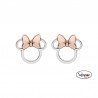 PENDIENTES DISNEY DE PLATA MINNIE LAZO ROSA