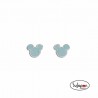 PENDIENTES DISNEY DE MICKEY MOUSE AZUL DE ACERO