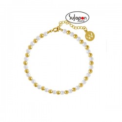 Pulsera de acero chapado con perlas Duward Jewells