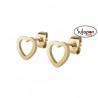 Pendientes de acero dorado corazón Duward Jewells