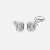 Pendientes de plata con circonita rectangular Duward Jewells