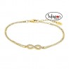 Pulsera Lotus Silver dorada con Infinito con circonitas