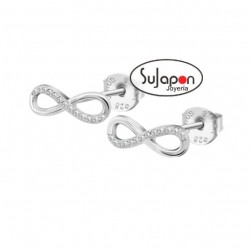 PENDIENTES LOTUS SILVER INFINITO CIRCONITAS