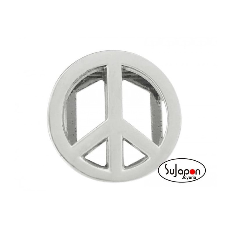 CHARM LISKA REDONDO SIMBOLO DE LA PAZ DE ACERO