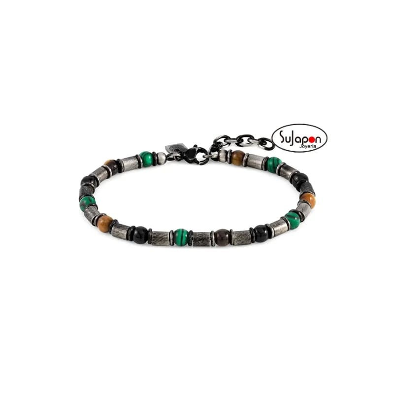 PULSERA INSTINCTSTYLE CON ACABADO NEGRO DE NOMINATION CON PIEDRAS