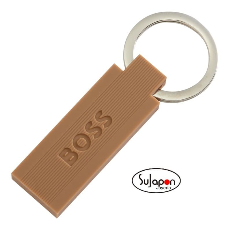 LLAVERO HUGO BOSS EDGE ICONIC CAMEL