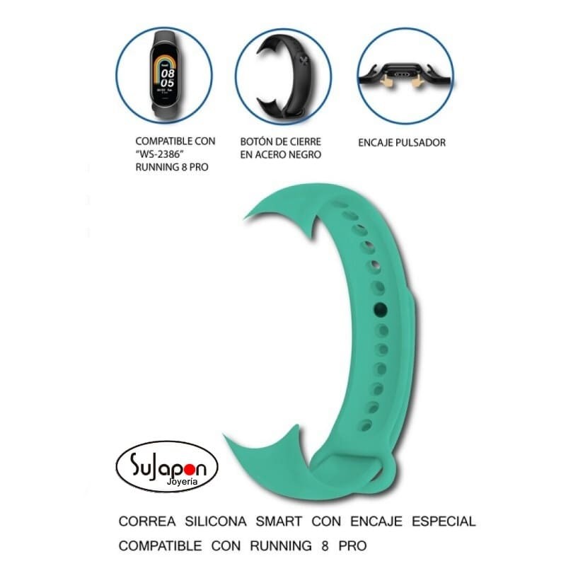 CORREA SILICONA SMARTBAND SAMI VERDE MENTA