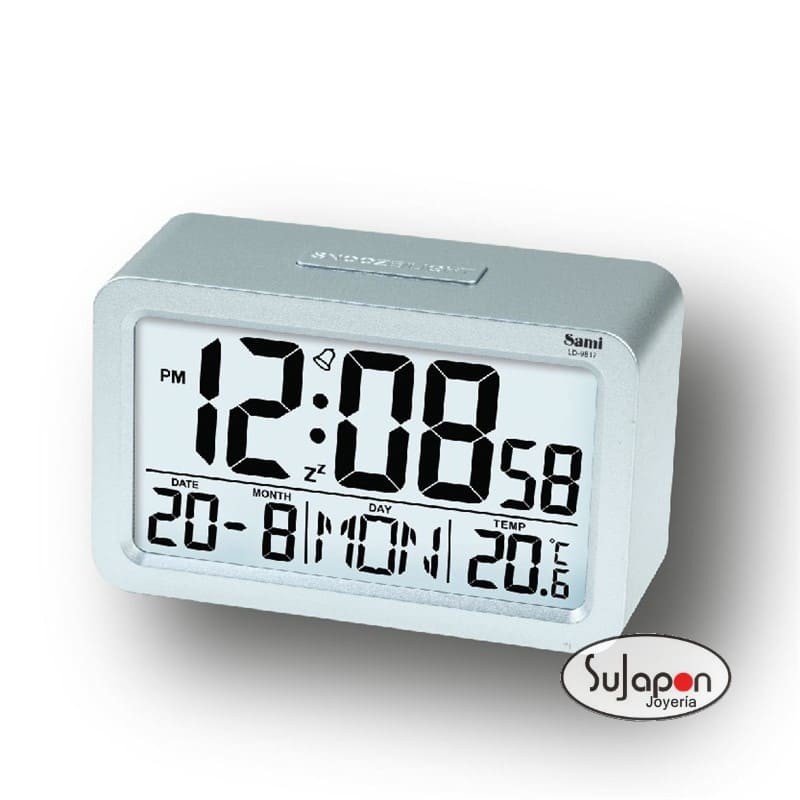 DESPERTADOR DIGITAL SAMI TEMPERATURA Y CALENDARIO