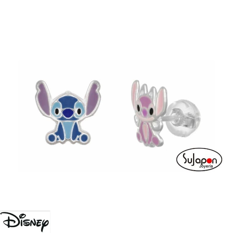 PENDIENTES DISNEY DE PLATA de STITCH y ANGEL