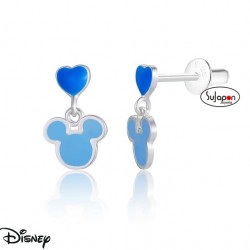 PENDIENTES DISNEY DE PLATA MICKEY AZULES