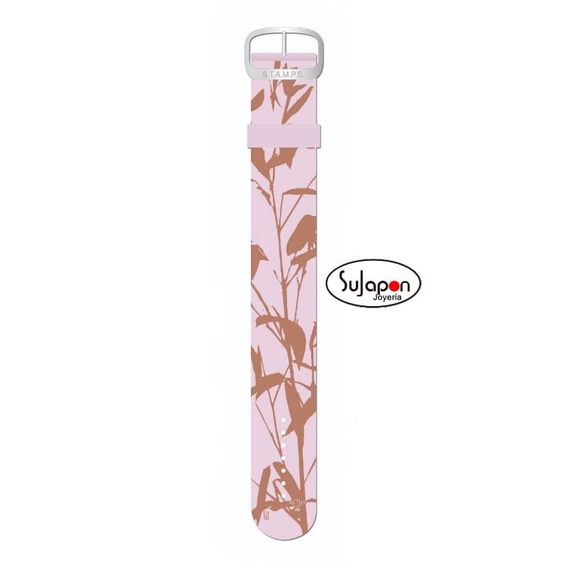 CORREA PIEL NATURAL ZEN STAMPS