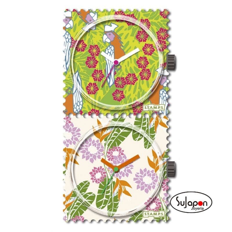 Reloj DOBLE Stamps Tropical