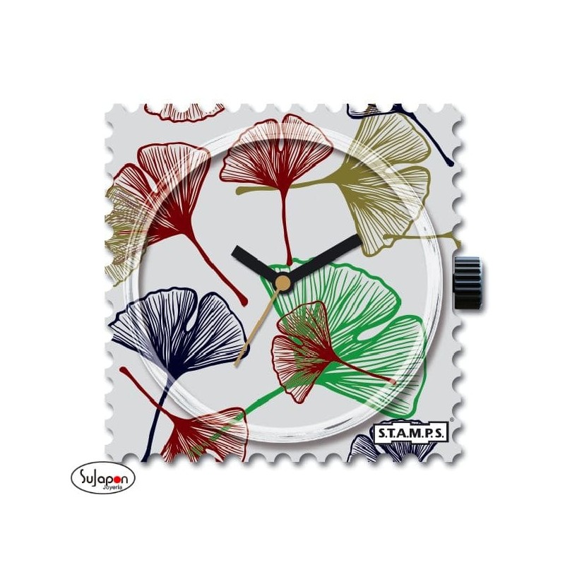 Reloj Stamps Ginkgo con flores