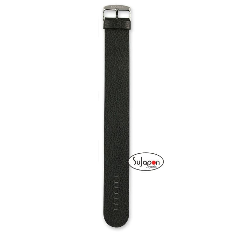 CORREA PIEL NEGRA STAMPS JACK STRUCTURE