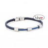 PULSERA CUERO TRENZADO AZUL TREND DT3020.95