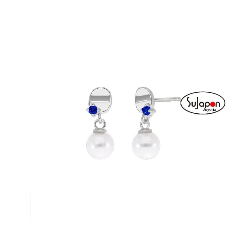 PENDIENTES PLATA BRISA  DE MAREA JEWELS CON PERLA