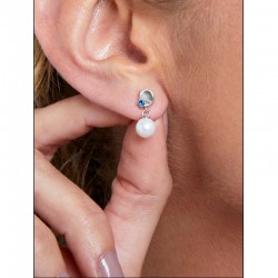 PENDIENTES PLATA BRISA  DE MAREA JEWELS CON PERLA