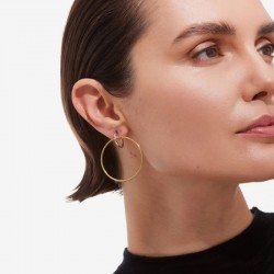 Pendientes plata de aro doble de VICTORIA CRUZ