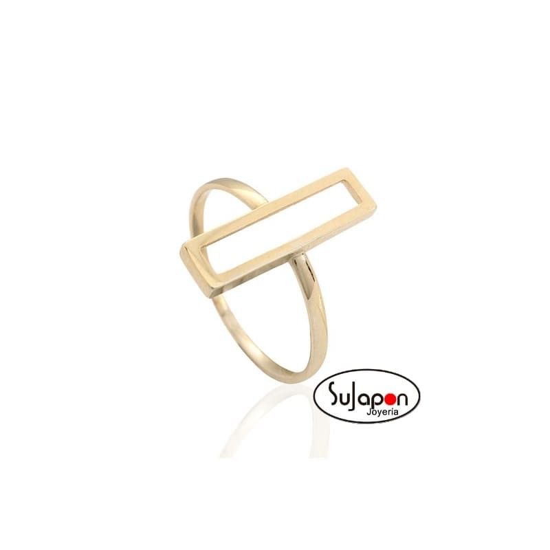 ANILLO ORO CON RECTANGULO