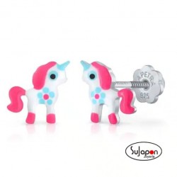 Pendientes Petrasus rosca esmaltado a color de La Petra