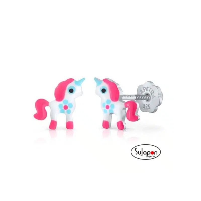 Pendientes Petrasus rosca esmaltado a color de La Petra