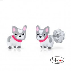 Pendientes Bulldog Baby rosca de La Petra