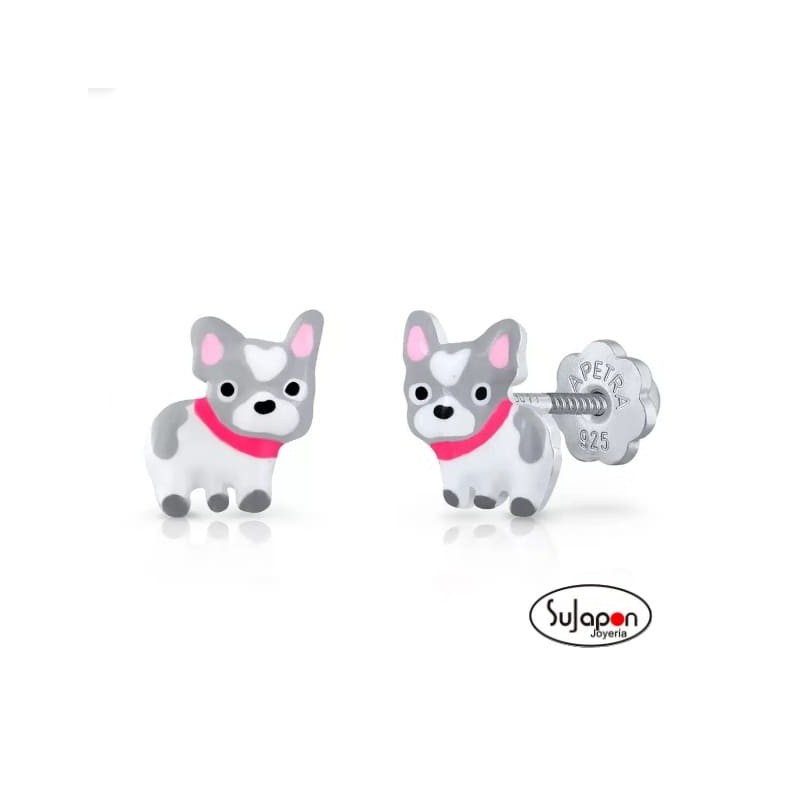 Pendientes Bulldog Baby rosca de La Petra