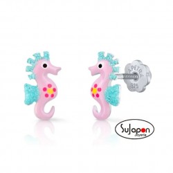 Pendientes Caballito de mar de rosca de La Petra