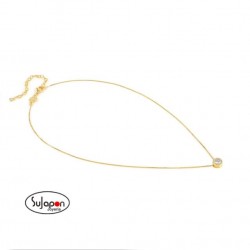 COLLAR PLATA CHAPADA CON CIRCULO DE CIRCONITAS SEIDIVINA DE NOMINATION