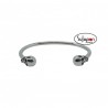 PULSERA  ACERO TIPO TORQUE CON CALVERAS