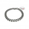PULSERA  ACERO BARBADA COLOR NEGRO