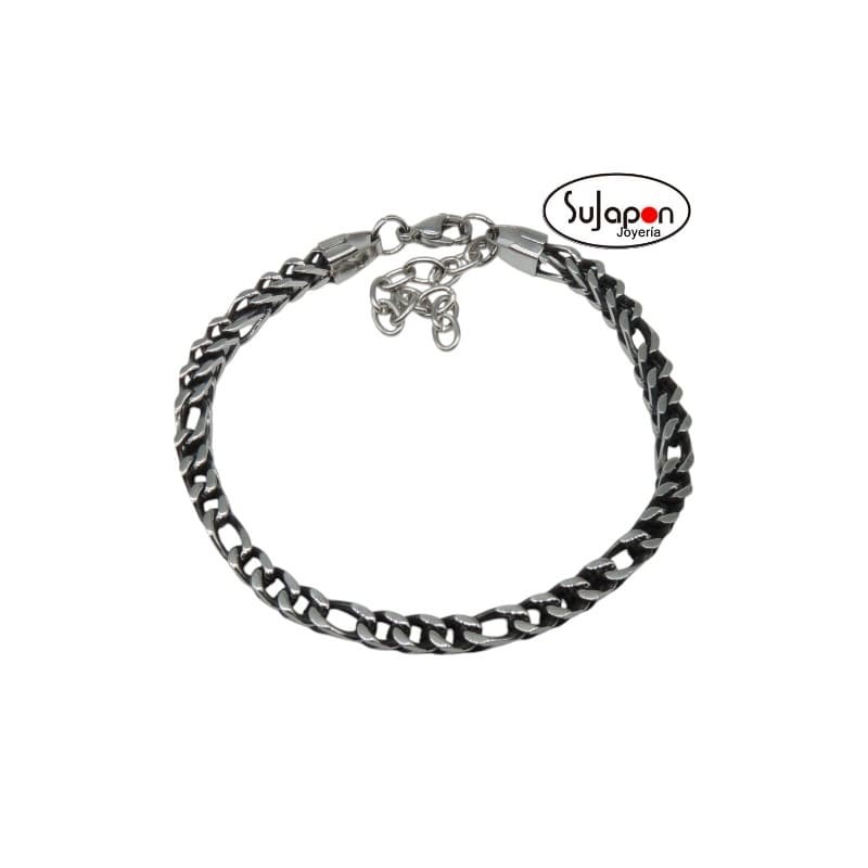 PULSERA  ACERO MALLA CUADRADA