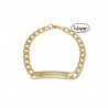 PULSERA  ACERO CHAPADO ORO TIPO ESCLAVA