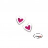 PENDIENTES MINICHARMS ROSCA CORAZÓN FUCSIA DE AGATHA RUIZ DE LA PRADA