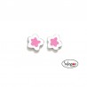 PENDIENTES MINICHARMS ROSCA FLOR ROSA DE AGATHA RUIZ DE LA PRADA