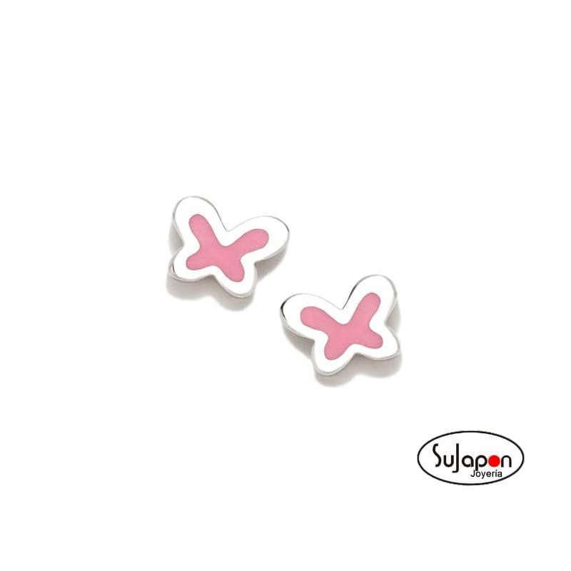 PENDIENTES MINICHARMS ROSCA MARIPOSA ROSA DE AGATHA RUIZ DE LA PRADA