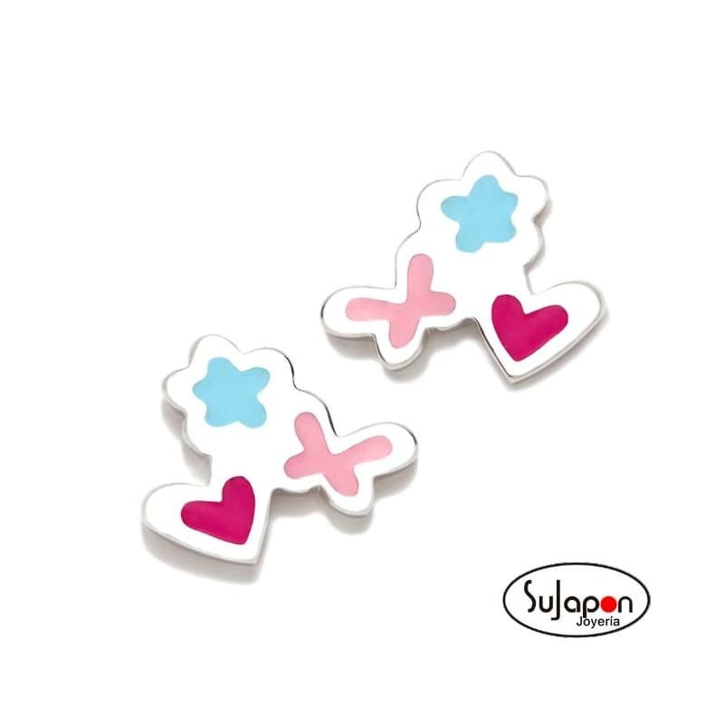 PENDIENTES MINICHARMS ROSCA TRIO MARIPOSA DE AGATHA RUIZ DE LA PRADA