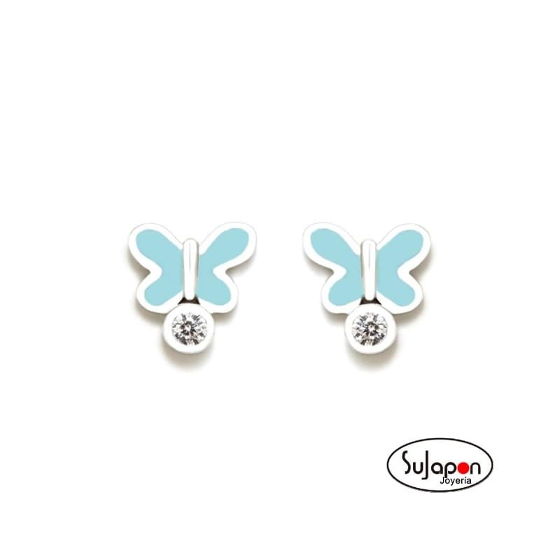 PENDIENTES NEWBEBE ROSCA DE MARIPOSA CON CIRCONITA DE AGATHA RUIZ DE LA PRADA